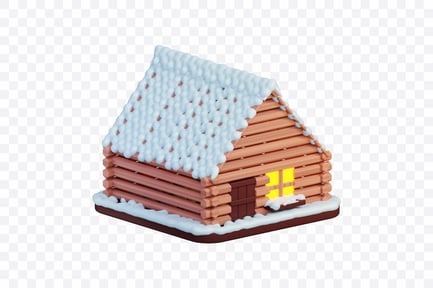 Preview: Snowy Log Cabin