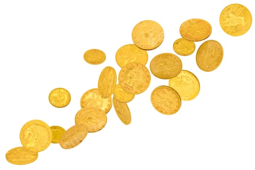 Vista previa: Monedas de oro en dólares estadounidenses
