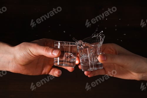 Preview: Concept of strong alcoholic drink - vodka drink