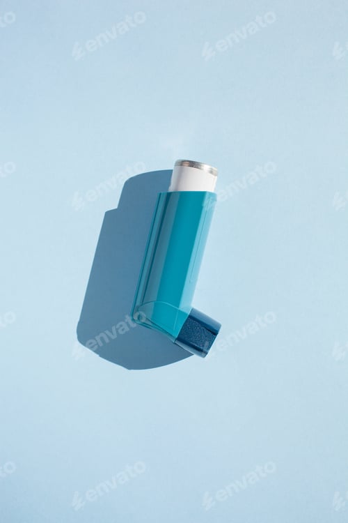 Preview: asthma inhaler medicine. medical treatment