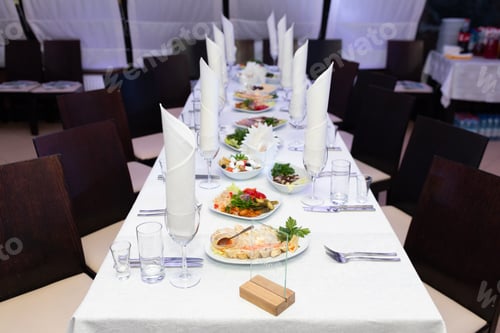 Preview: Festive table with bright snacks