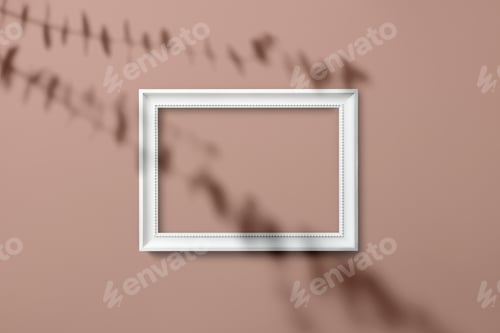 Preview: White picture frame mockup