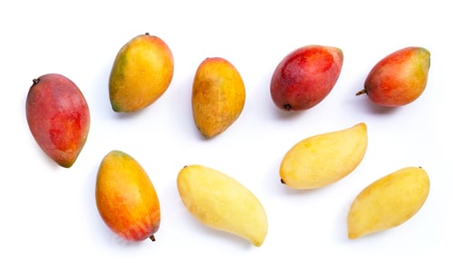 Preview: Tropical fruit, Mango on white background.