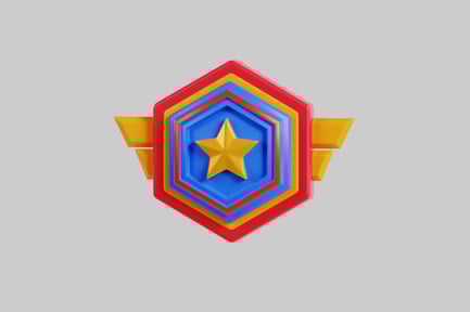 Preview: Achievement badge with star