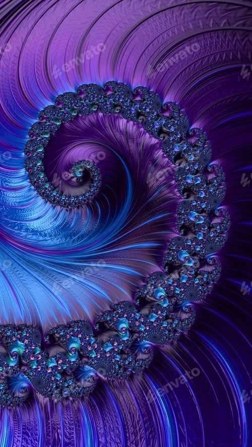 Preview: Beautiful blue and purple fractal design