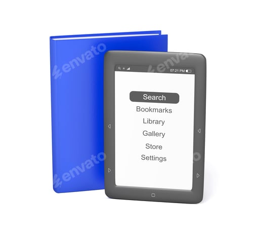 Preview: E-book reader and book