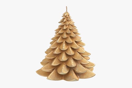 Preview: Golden Christmas Tree Candle