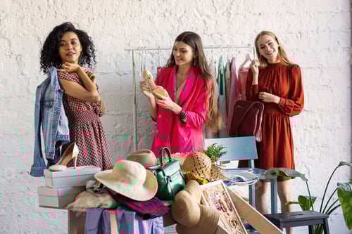 Preview: Three Young Women Shopping for Clothes Together