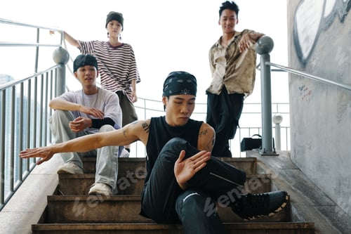 Preview: Enjoying Hip-Hop Dance Outdoors on Urban Staircase