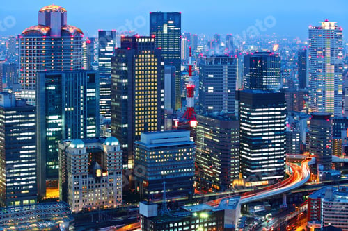 Preview: Osaka skyline at night