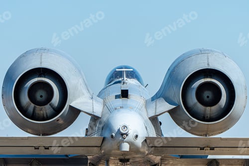 Preview: Close-up shot of an old military aircraft