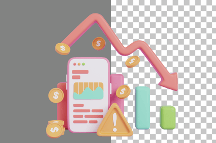 Preview: Investment Down 3D Icon