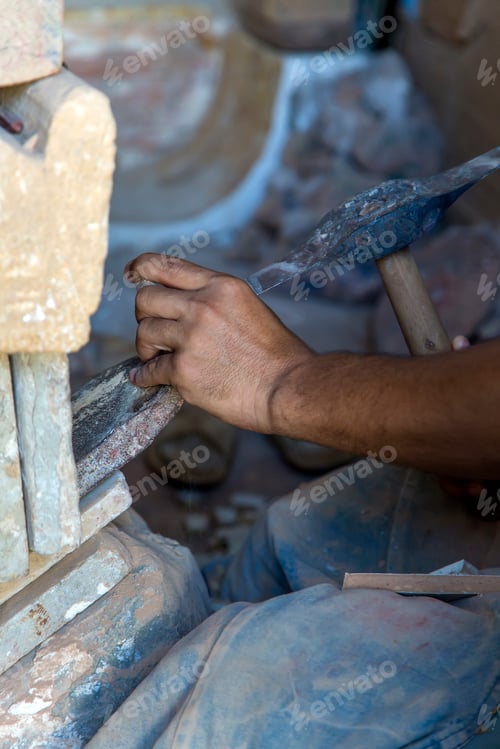 Preview: Stone carving in Rabat, Morocco