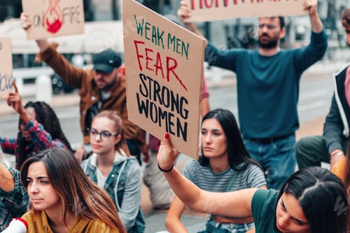 Preview: Group of Young Activists Marching for Women's Rights and Gender Equality