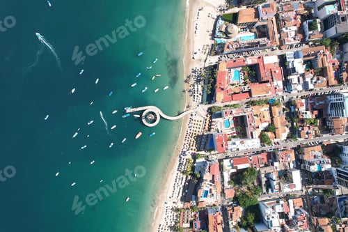 Preview: a view of a very large city from the air by the water