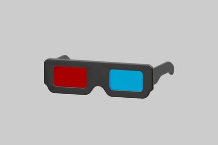 Preview: Anaglyph glasses red blue lens