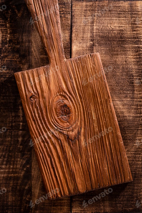 Preview: Empty cutting board Cutting Board on a old rustik table