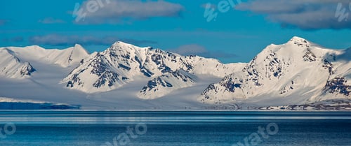 Preview: Snowcapped Mountains, Oscar II Land, Norway