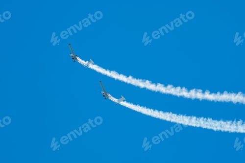 Preview: Stunt aerobatic plane performing stunts in air