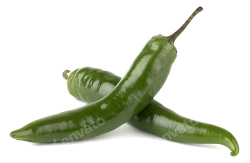 Preview: Hot chili peppers isolated on white background