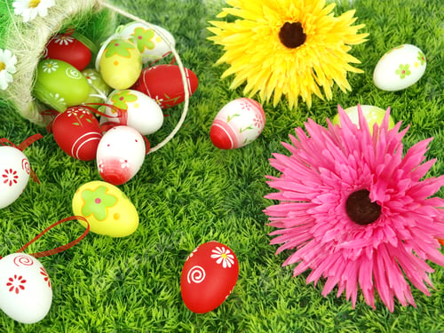 Preview: Flowers and Easter eggs