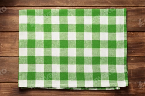 Preview: cloth napkin on at rustic wooden plank