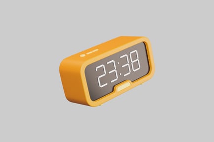 Preview: Retro digital alarm clock orange
