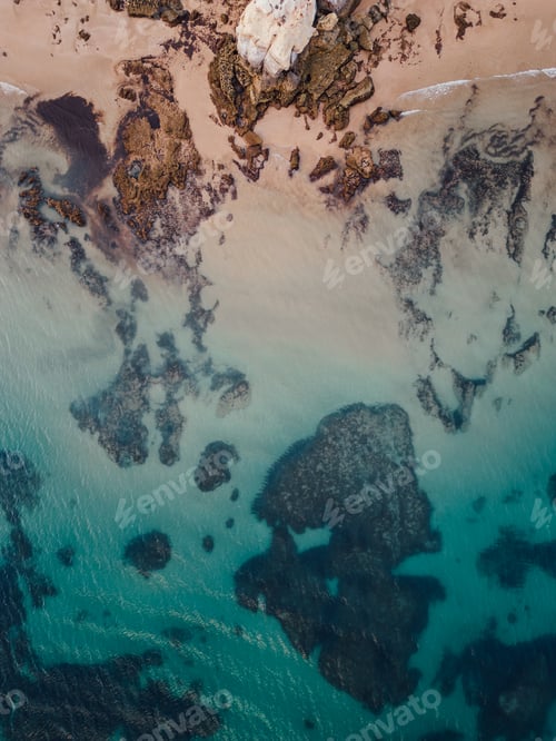 Preview: Aerial view of rugged Portuguese coastline.