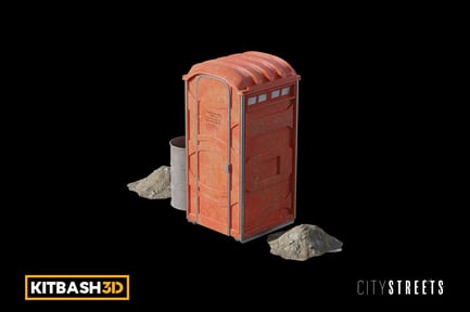 Preview: Kitbash: City Streets - Portable Toilet Construction Site