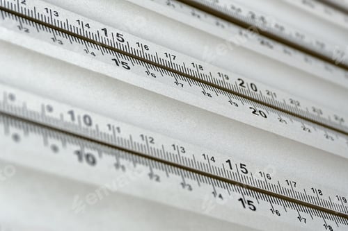 Preview: Group of metal rulers