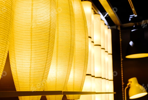 Preview: The Green Fabric Lampshade At The Magazine. Colorful, Decorative, Electrical, Furniture