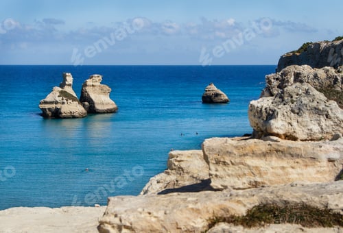 Preview: Torre dell'Orso beach with Two Sisters stacks