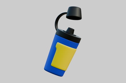 Preview: Blue and yellow drink bottle