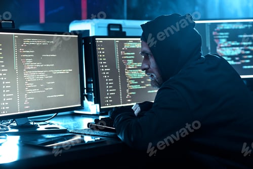 Preview: Computer hacker breaking the software