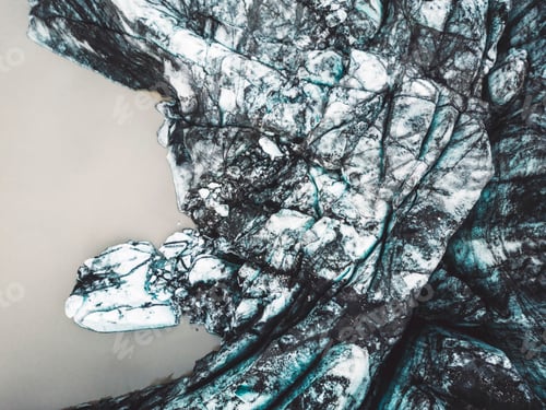 Preview: Langjokull glacier top down view - Iceland, Europe
