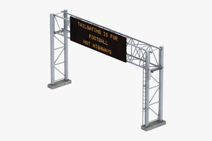 Preview: Two-Lane Digital Highway Sign: Blank Display
