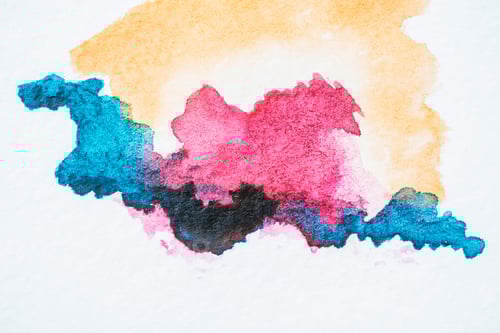 Preview: Colorful Watercolor Abstract on White Background