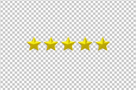 Preview: 5 Gold Stars 3D Icon