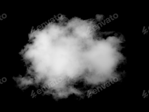 Preview: clouds on black background