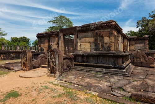 Preview: Ruins in Quadrangle group in ancient city Pollonaruwa, Sri Lanka