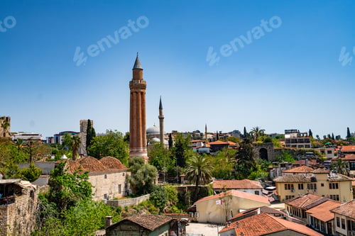 Preview: View of Antalya old city Kaleici quarter. ANTALYA, TURKEY