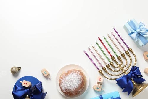 Preview: Сoncept of Jewish holiday, Hanukkah, space for text