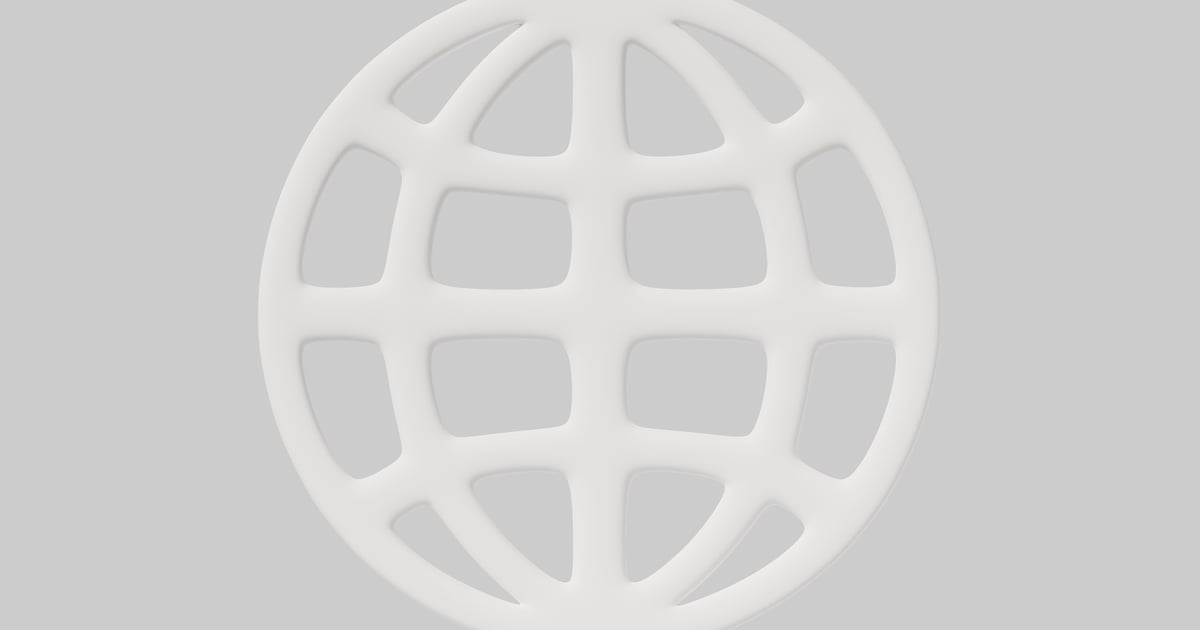 Geometric shape with grid pattern 3D, Incl. circle & grid - Envato