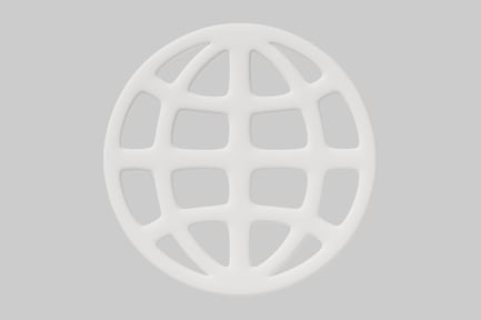 Geometric shape with grid pattern