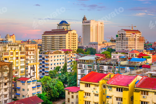 Preview: Yangon, Myanmar Downtown Cityscape