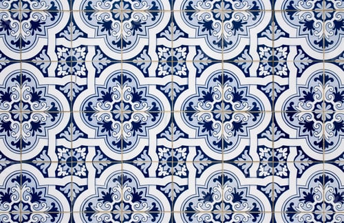 Preview: Blue pattern detail