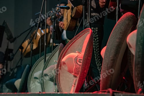 Preview: MEXICAN MUSICIAN MARIACHI WITH TRADITIONAL TRUMPET IN MEXICAN SERENATA