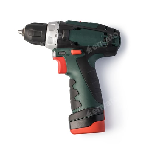 Preview: Close-up of Green and Black Power Drill