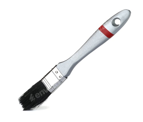 Preview: New paint brush on white background. Decorating tool