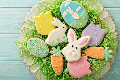 Preview: Easter decorated cookies